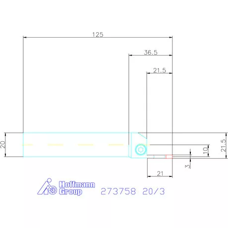 Garant Leszúró esztergakéstartó 20/3 mm