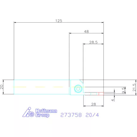 Garant Leszúró esztergakéstartó 20/4 mm