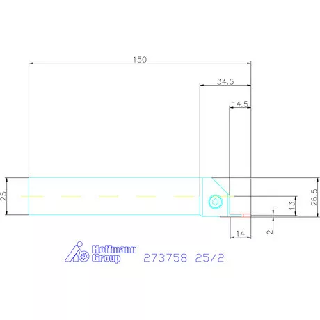 Garant Leszúró esztergakéstartó 25/2 mm