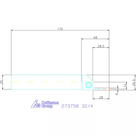 Garant Leszúró esztergakéstartó 32/4 mm