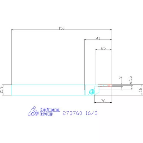 Garant Leszúró esztergakéstartó 16/3 mm