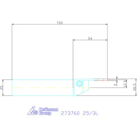 Garant Leszúró esztergakéstartó 25/3L mm