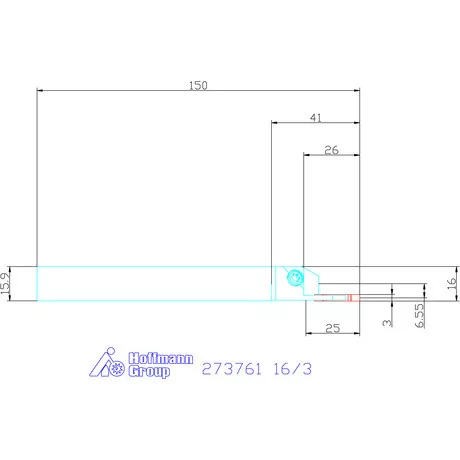 Garant Leszúró esztergakéstartó 16/3 mm