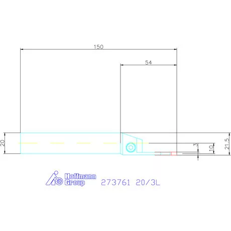 Garant Leszúró esztergakéstartó 20/3L mm