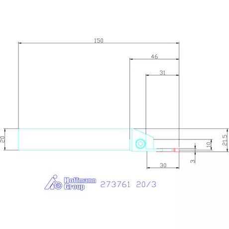 Garant Leszúró esztergakéstartó 20/3 mm