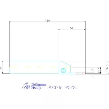 Garant Leszúró esztergakéstartó 25/3L mm