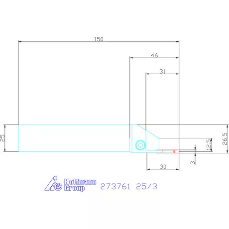 Garant Leszúró esztergakéstartó 25/3 mm