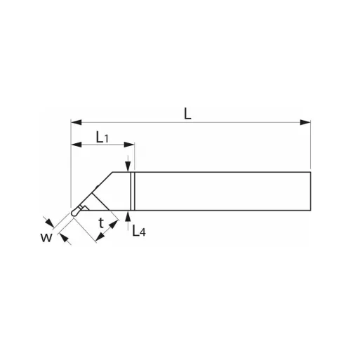 Garant Beszúró esztergakés 45° 16/2