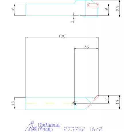 Garant Beszúró esztergakés 45° 16/2