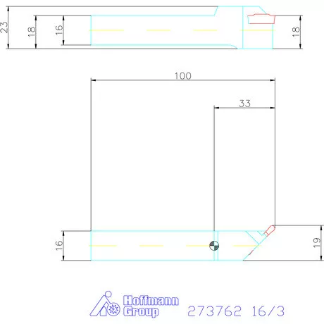 Garant Beszúró esztergakés 45° 16/3
