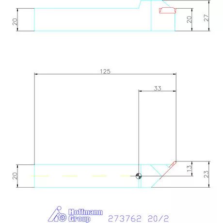 Garant Beszúró esztergakés 45° 20/2