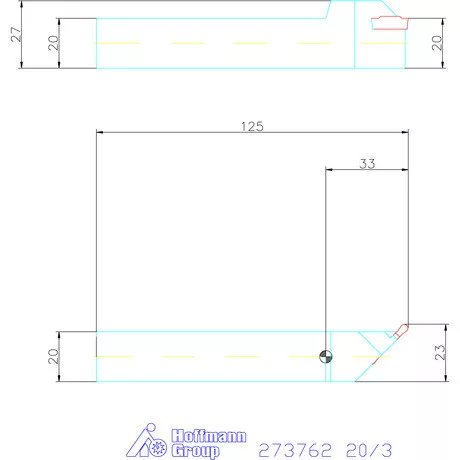 Garant Beszúró esztergakés 45° 20/3