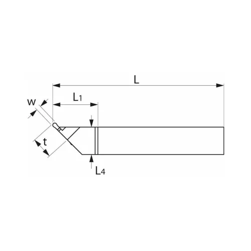 Garant Beszúró esztergakés 45° 16/2