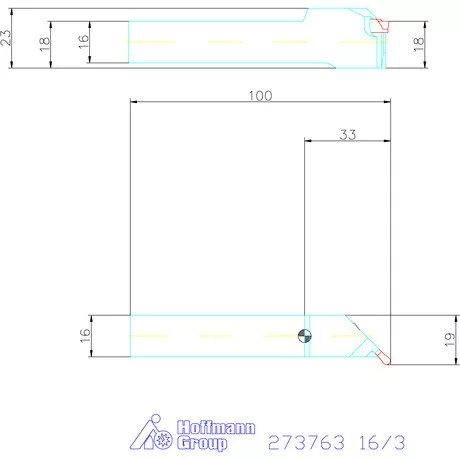 Garant Beszúró esztergakés 45° 16/3