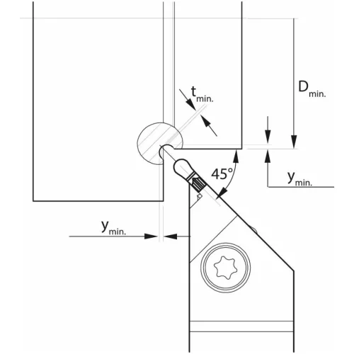 Garant Beszúró esztergakés 45° 20/3
