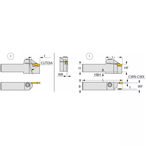 Iscar HELIGRIP HELI esztergakés 20/3 mm