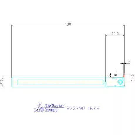 Garant Furatkés beszúró esztergáláshoz 16/2 mm