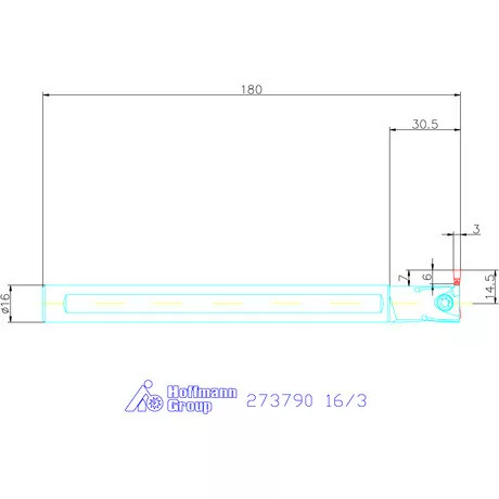 Garant Furatkés beszúró esztergáláshoz 16/3 mm
