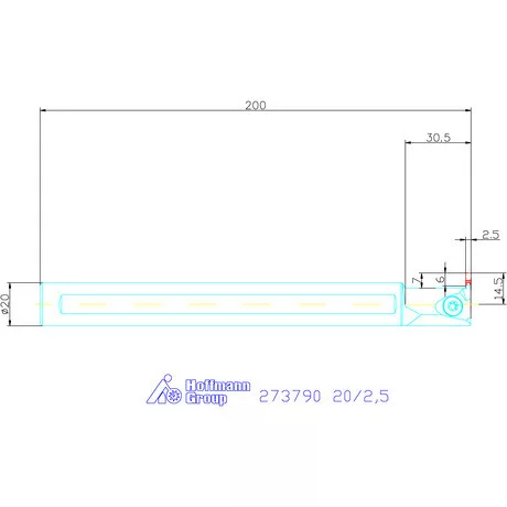 Garant Furatkés beszúró esztergáláshoz 20/2,5 mm