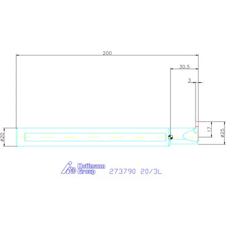 Garant Furatkés beszúró esztergáláshoz 20/3L mm