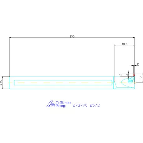 Garant Furatkés beszúró esztergáláshoz 25/2 mm