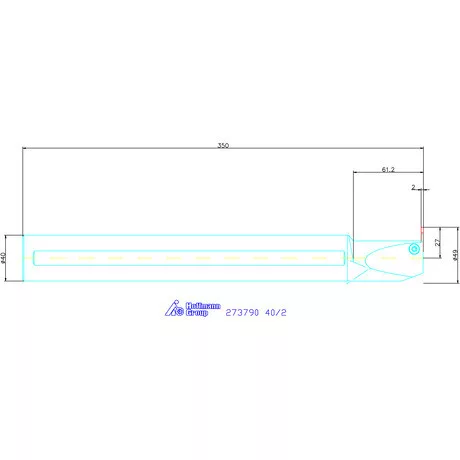 Garant Furatkés beszúró esztergáláshoz 40/2 mm