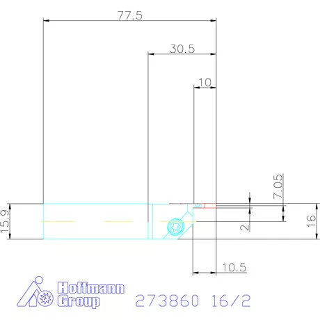 Garant Eco beszúró esztergakés 16/2 mm