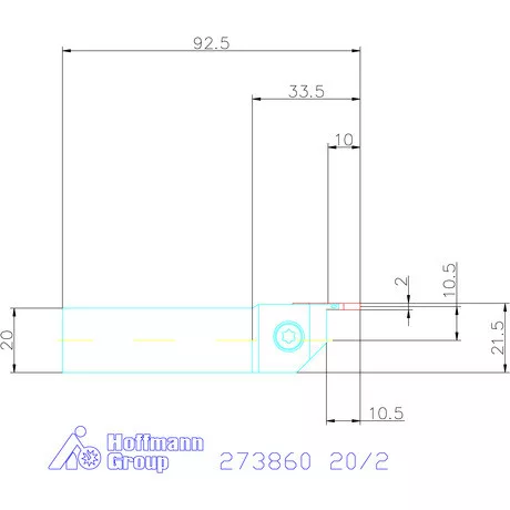 Garant Eco beszúró esztergakés 20/2 mm