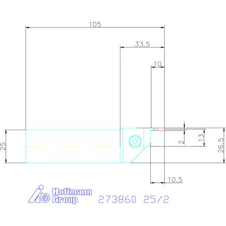Garant Eco beszúró esztergakés 25/2 mm