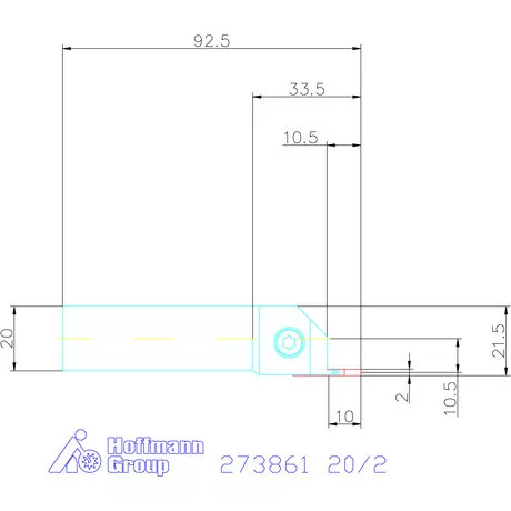 Garant Eco beszúró esztergakés 20/2 mm