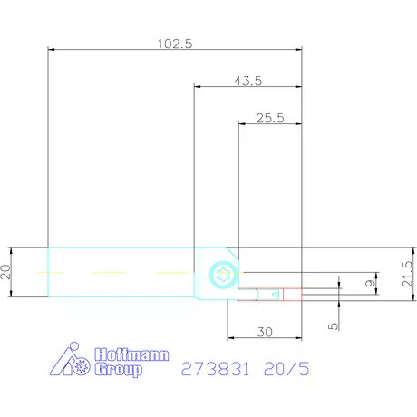 Garant Eco beszúró esztergakés 20/5 mm