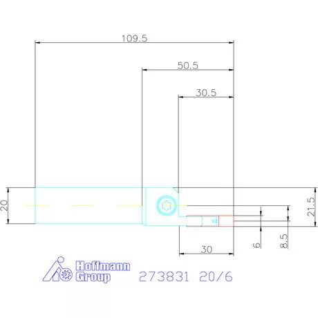 Garant Eco beszúró esztergakés 20/6 mm