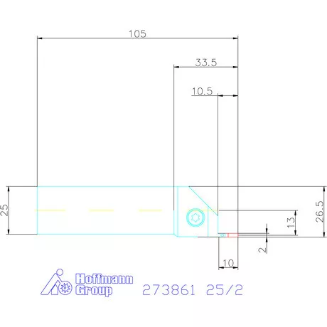 Garant Eco beszúró esztergakés 25/2 mm