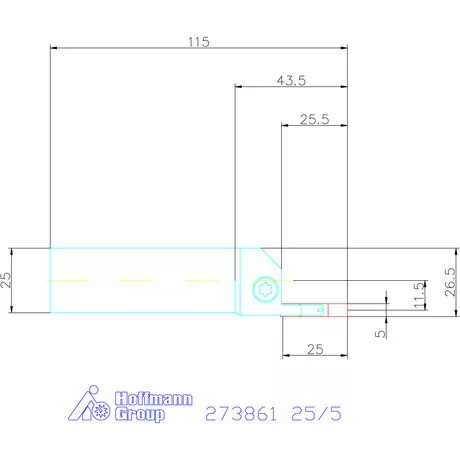 Garant Eco beszúró esztergakés 25/5 mm
