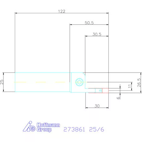 Garant Eco beszúró esztergakés 25/6 mm