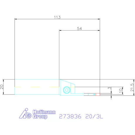 Garant Eco beszúró esztergakés 20/3L mm
