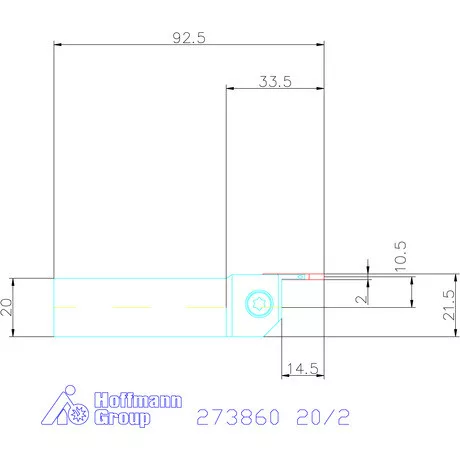 Garant Eco beszúró esztergakés 20/2 mm