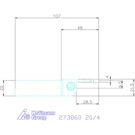 Garant Eco beszúró esztergakés 20/4 mm