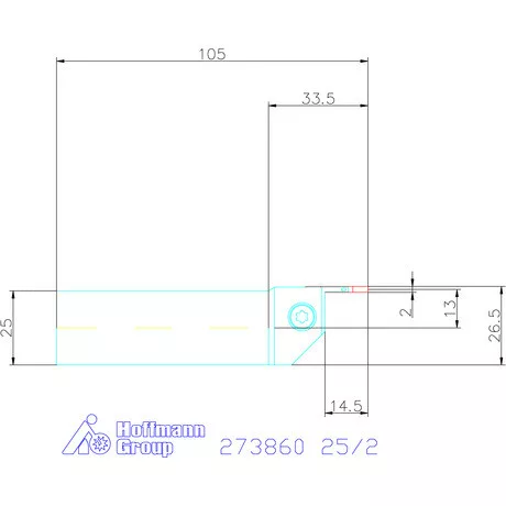 Garant Eco beszúró esztergakés 25/2 mm
