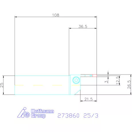 Garant Eco beszúró esztergakés 25/3 mm