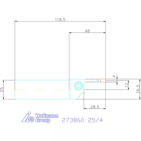 Garant Eco beszúró esztergakés 25/4 mm