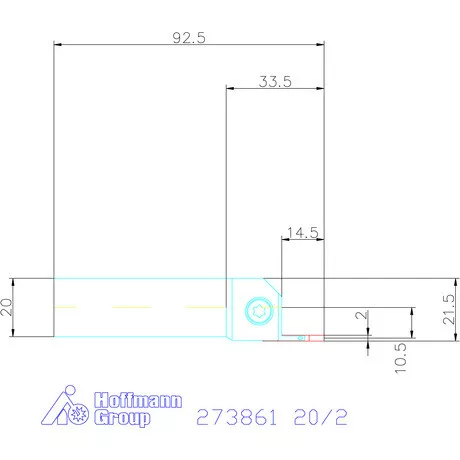 Garant Eco beszúró esztergakés 20/2 mm
