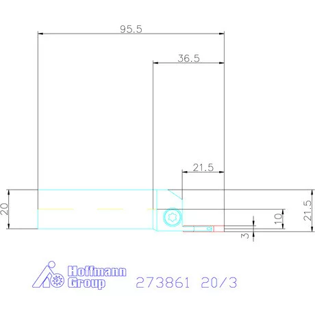 Garant Eco beszúró esztergakés 20/3 mm