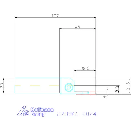 Garant Eco beszúró esztergakés 20/4 mm