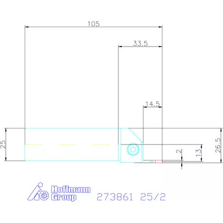 Garant Eco beszúró esztergakés 25/2 mm