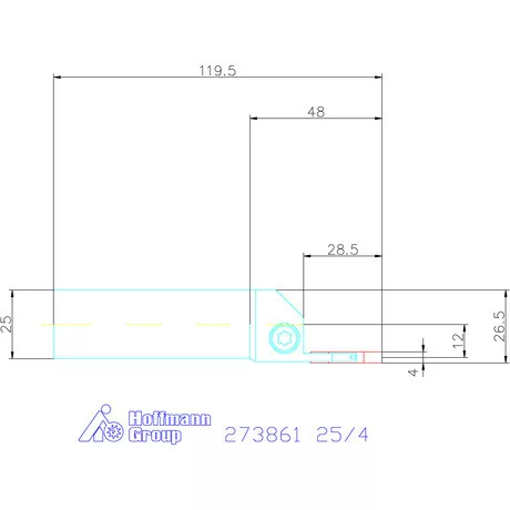 Garant Eco beszúró esztergakés 25/4 mm