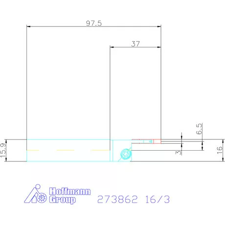 Garant Eco beszúró esztergakés, hosszú szár 16/3 mm
