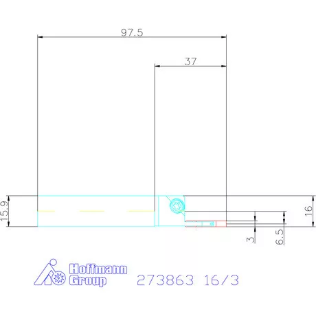Garant Eco beszúró esztergakés, hosszú szár 16/3 mm