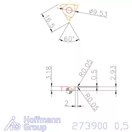 Garant Beszúró lapka jobbos 0,5 mm
