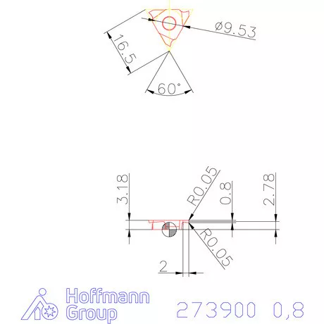 Garant Beszúró lapka jobbos 0,8 mm